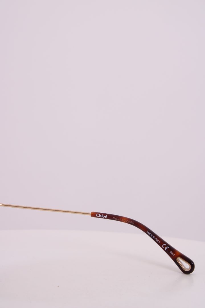 Chloe Poppy Hexagonal Sunglasses Gold