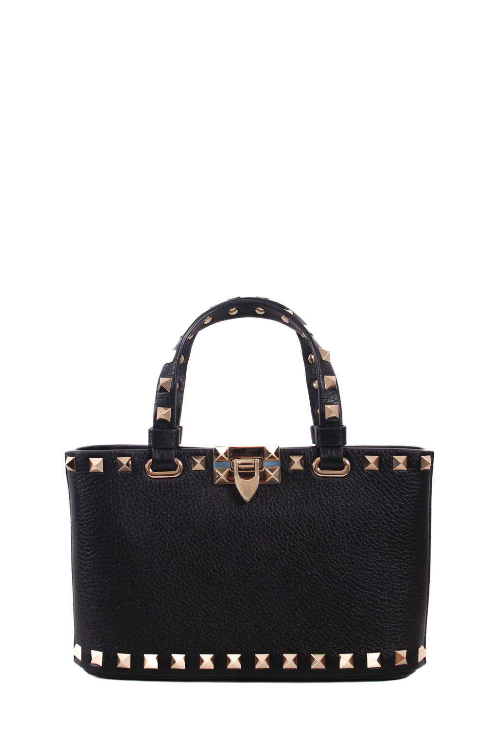 Valentino Rockstud Mini Shopping Bag Black