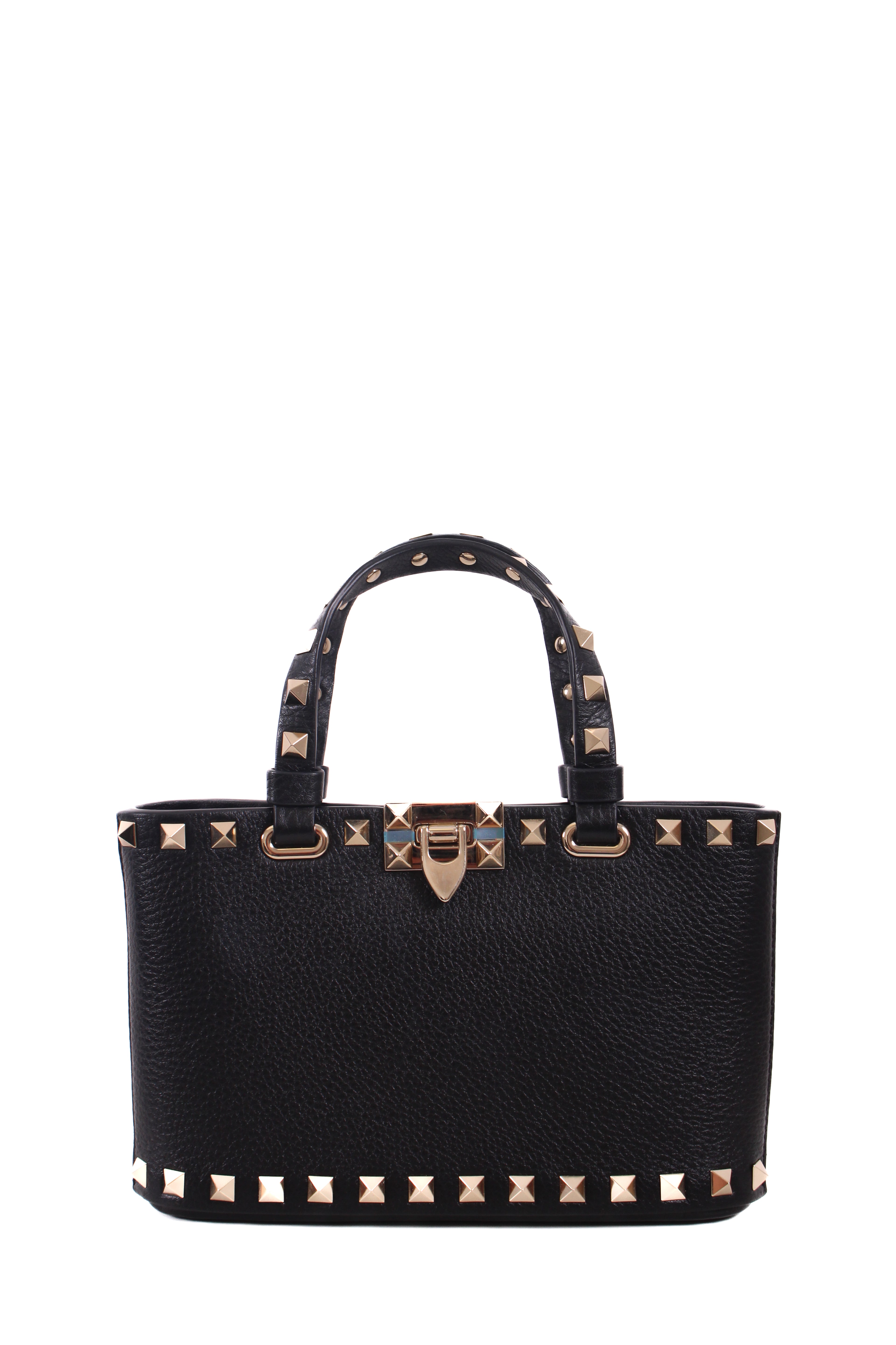 Valentino Rockstud Mini Shopping Bag Black