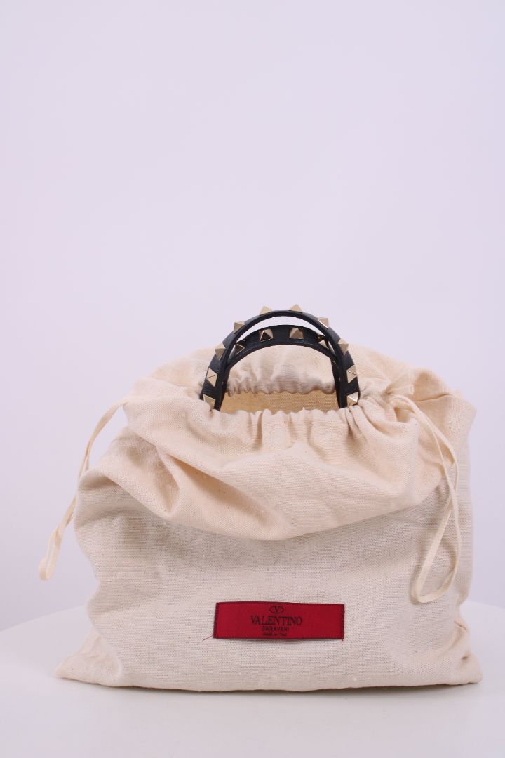 Valentino Rockstud Mini Shopping Bag Black