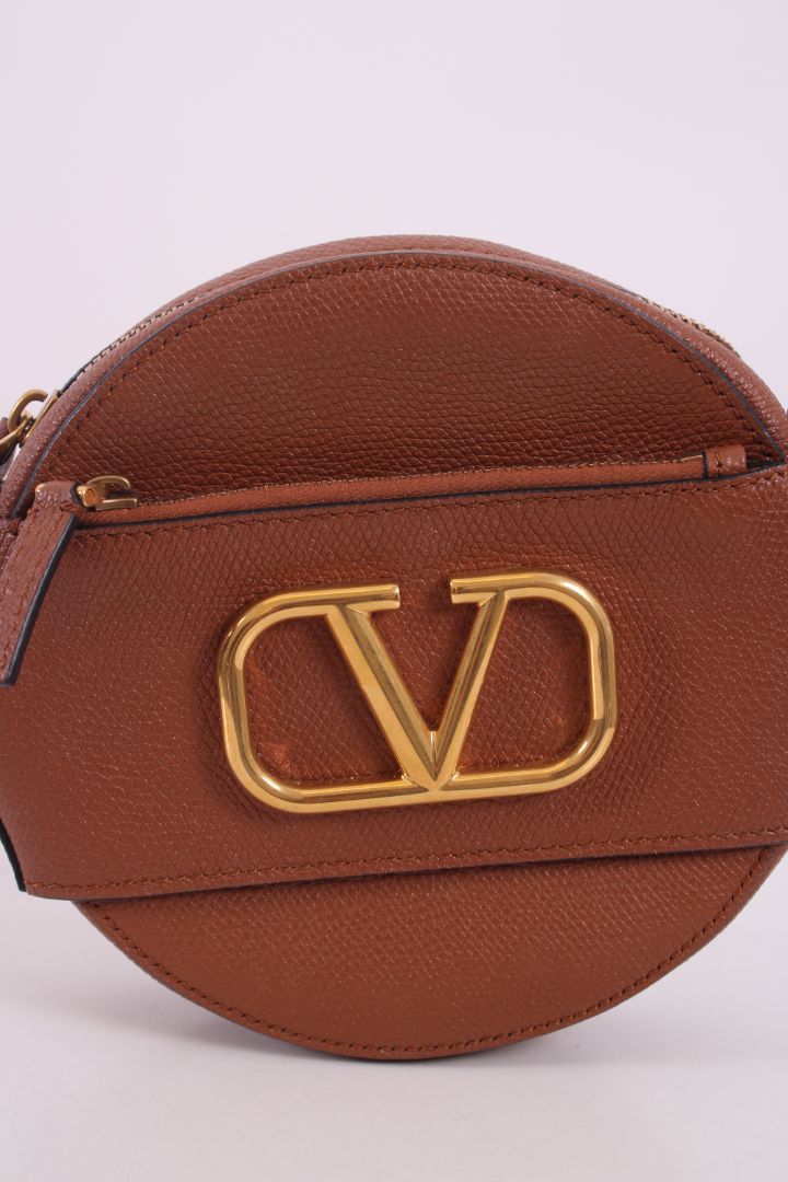 Valentino V Logo Round Crossbody Bag