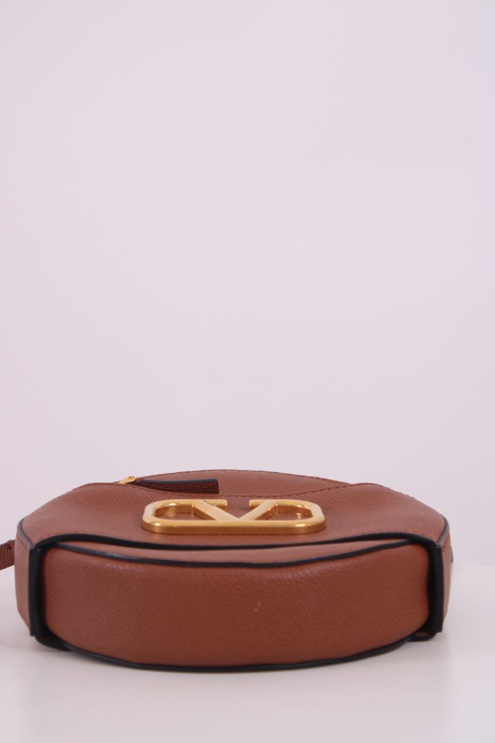 Valentino V Logo Round Crossbody Bag