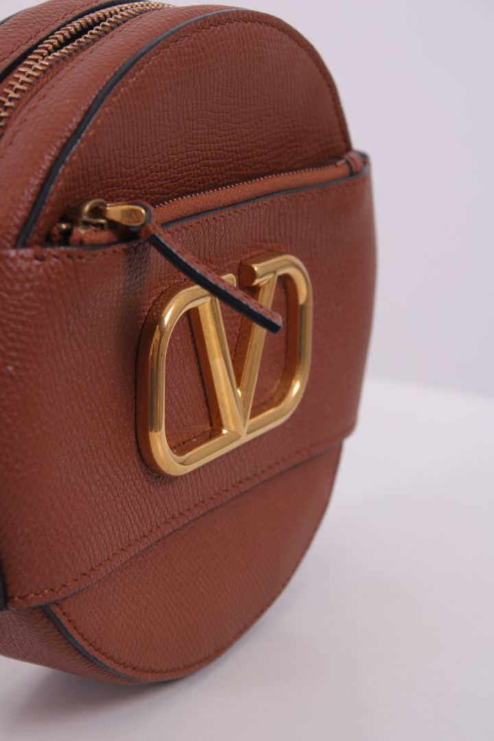 Valentino V Logo Round Crossbody Bag