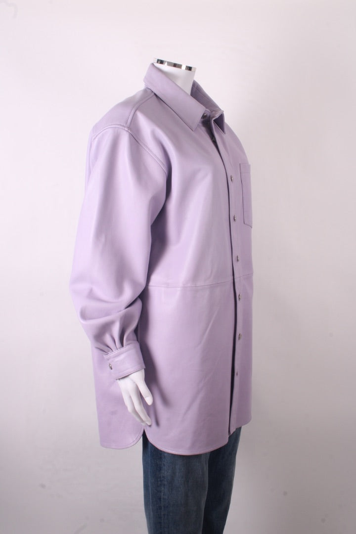 Uterque Leather Shacket Lilac M