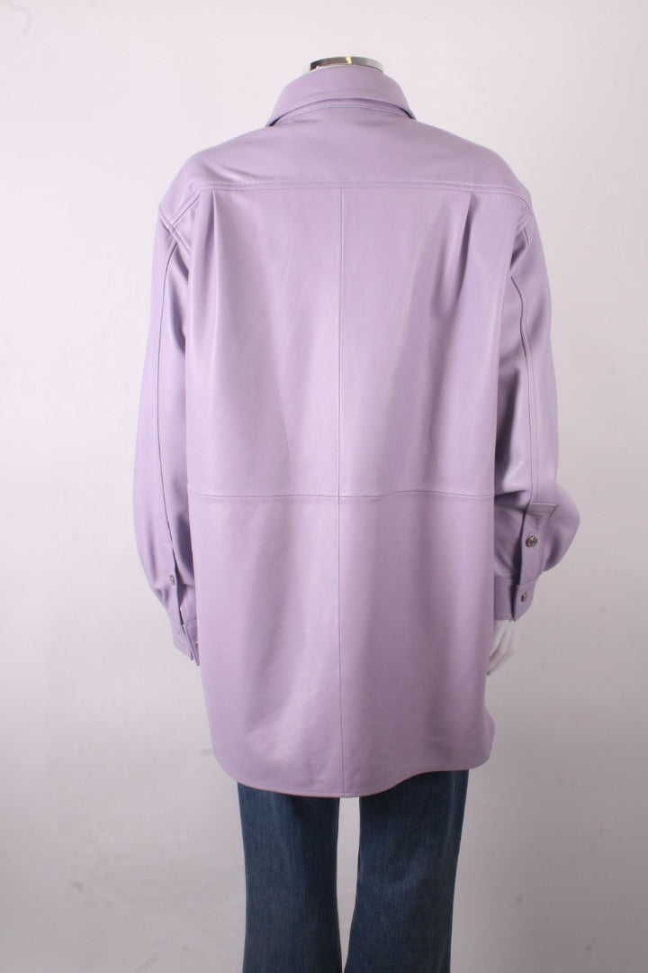 Uterque Leather Shacket Lilac M