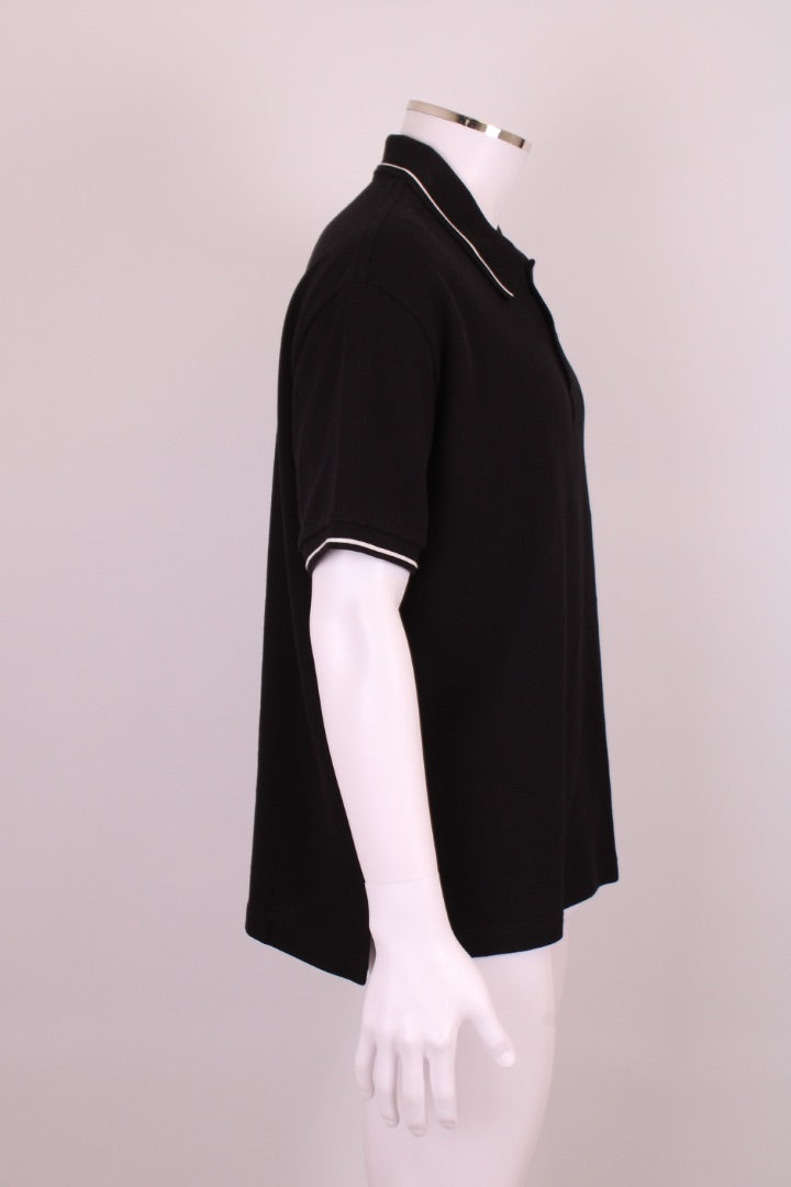 Amiri S/S Polo Shirt Black/ White L