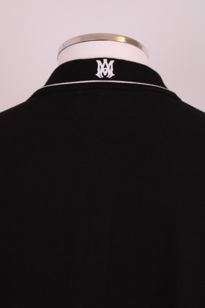 Amiri S/S Polo Shirt Black/ White L