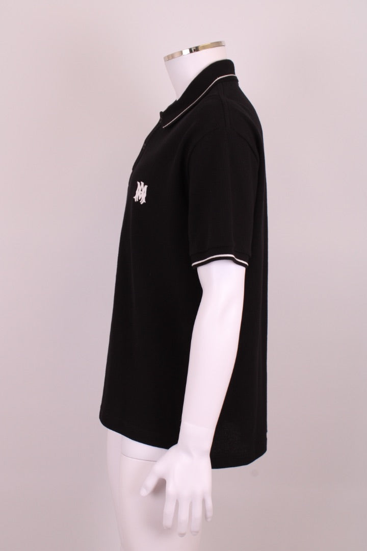 Amiri S/S Polo Shirt Black/ White L