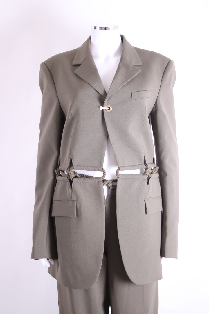 Dion Lee Rope Detail Trouser Suit Khaki M