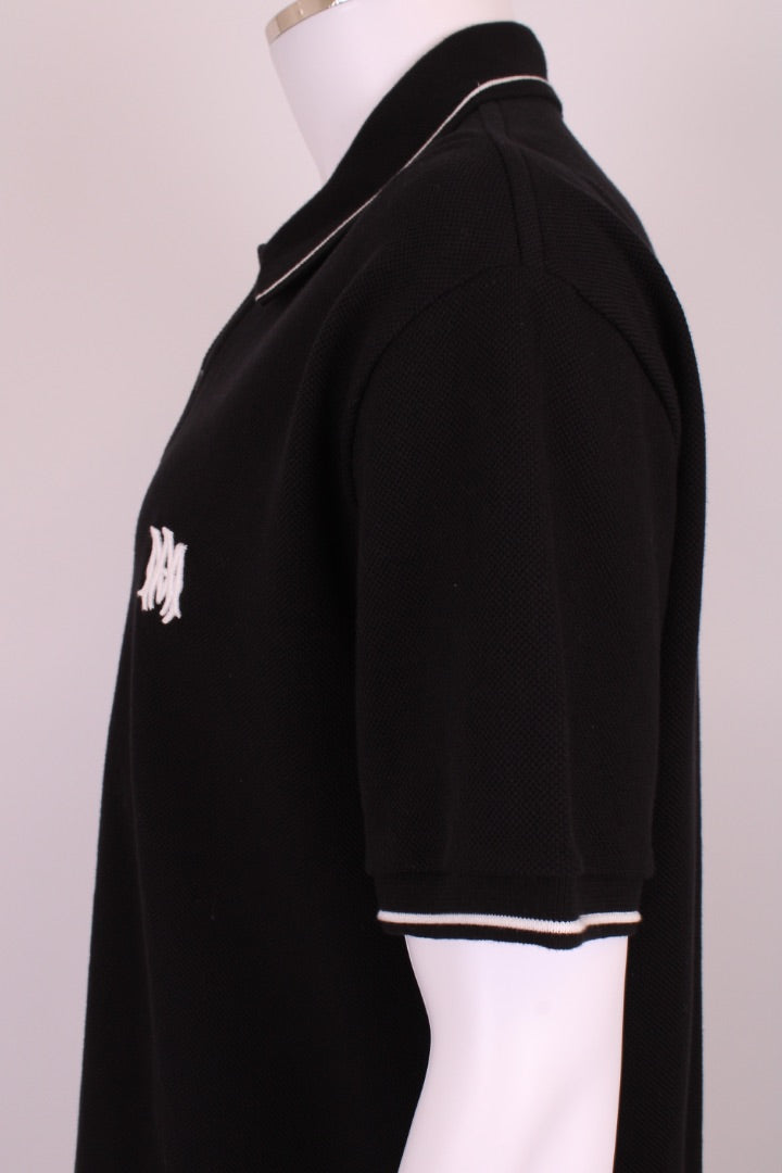 Amiri S/S Polo Shirt Black/ White L