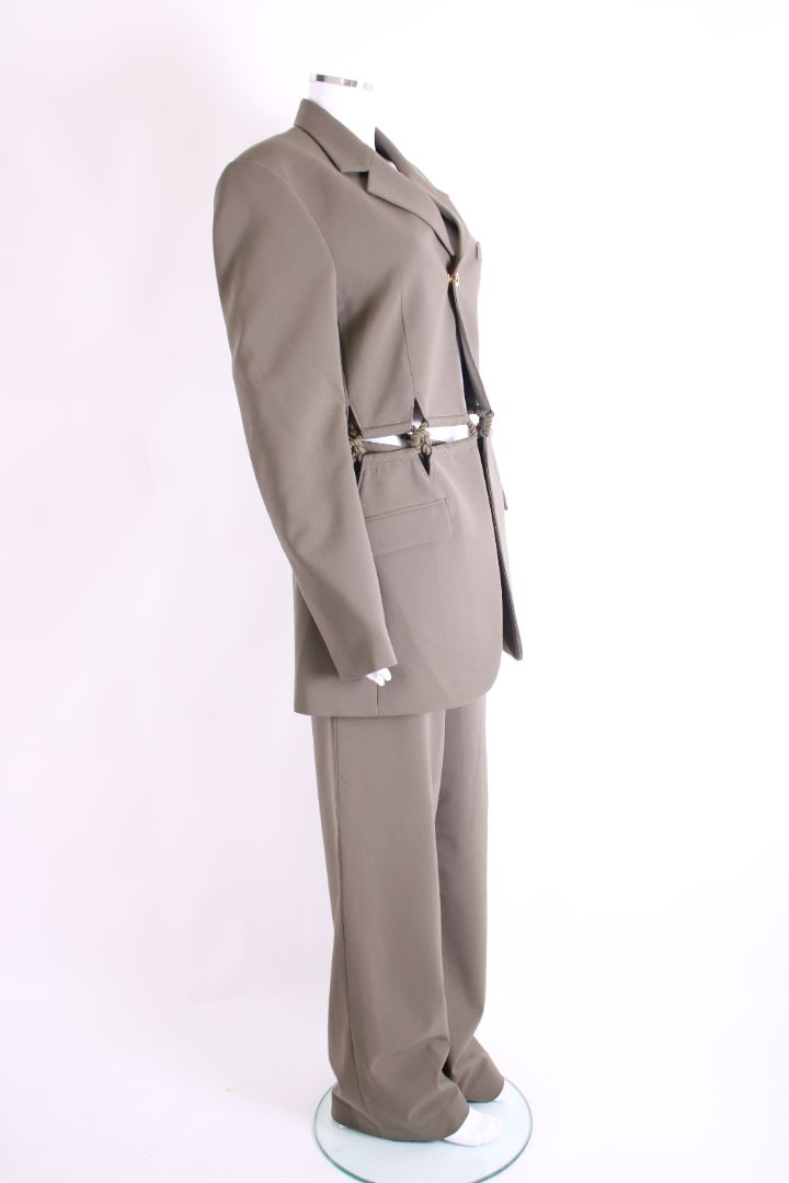 Dion Lee Rope Detail Trouser Suit Khaki M