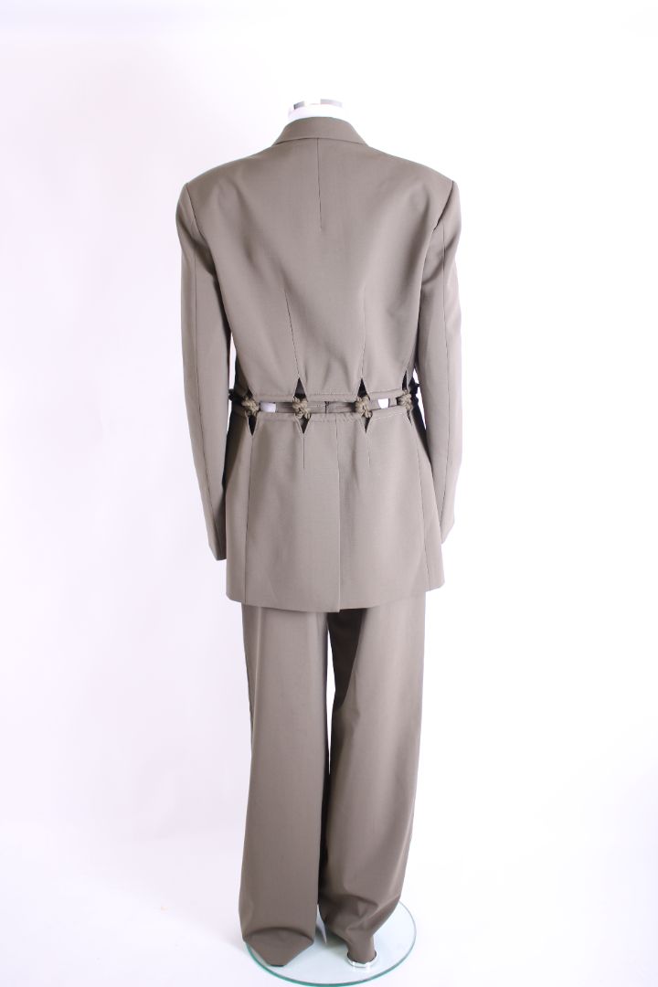 Dion Lee Rope Detail Trouser Suit Khaki M