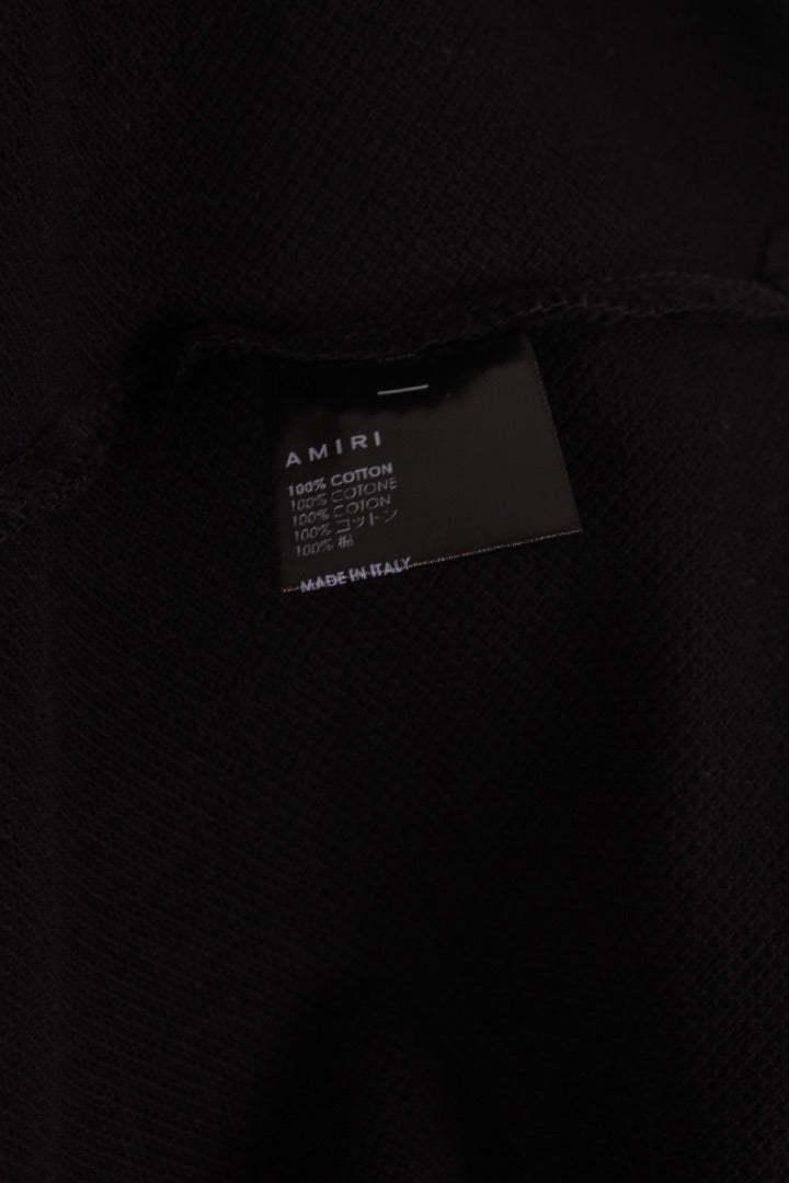 Amiri S/S Polo Shirt Black/ White L