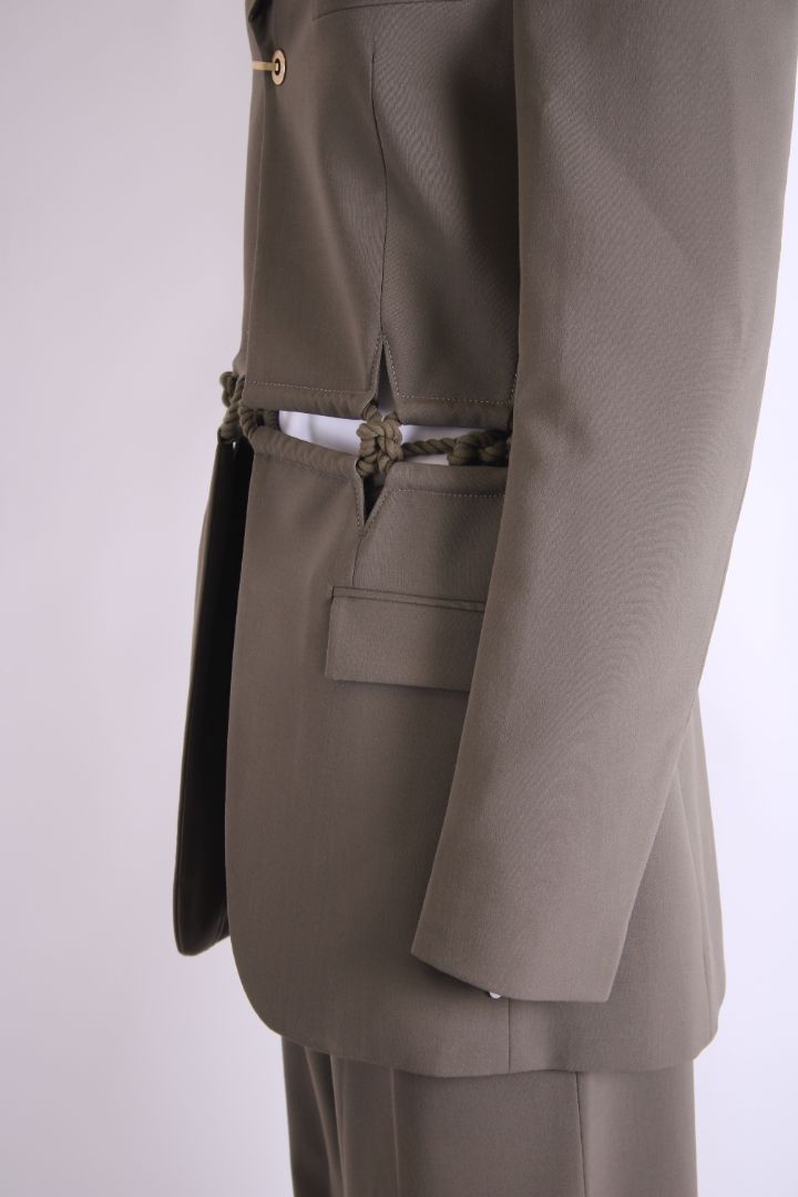 Dion Lee Rope Detail Trouser Suit Khaki M