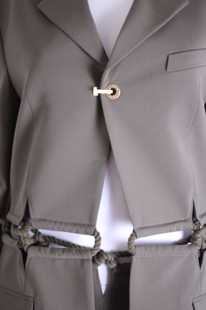 Dion Lee Rope Detail Trouser Suit Khaki M