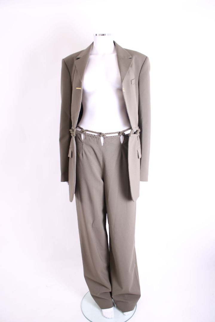 Dion Lee Rope Detail Trouser Suit Khaki M