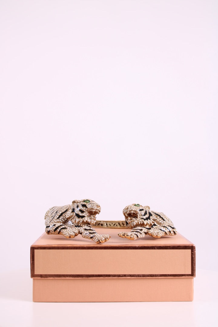 Roberto Cavalli Swarovski Tiger Necklace Gold Plated