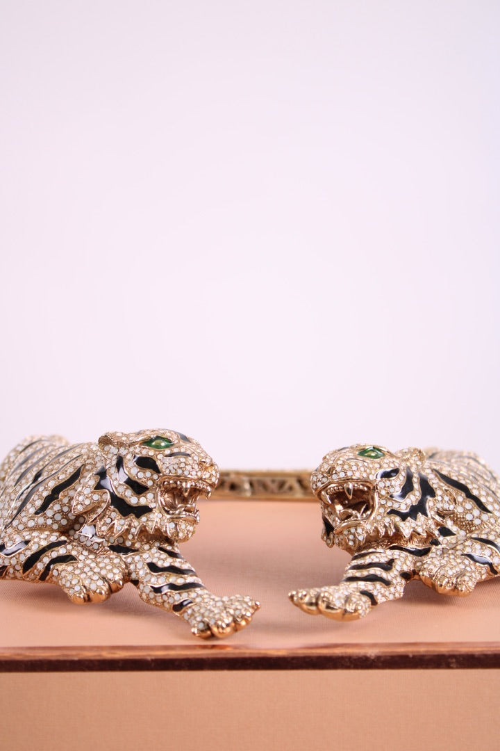 Roberto Cavalli Swarovski Tiger Necklace Gold Plated