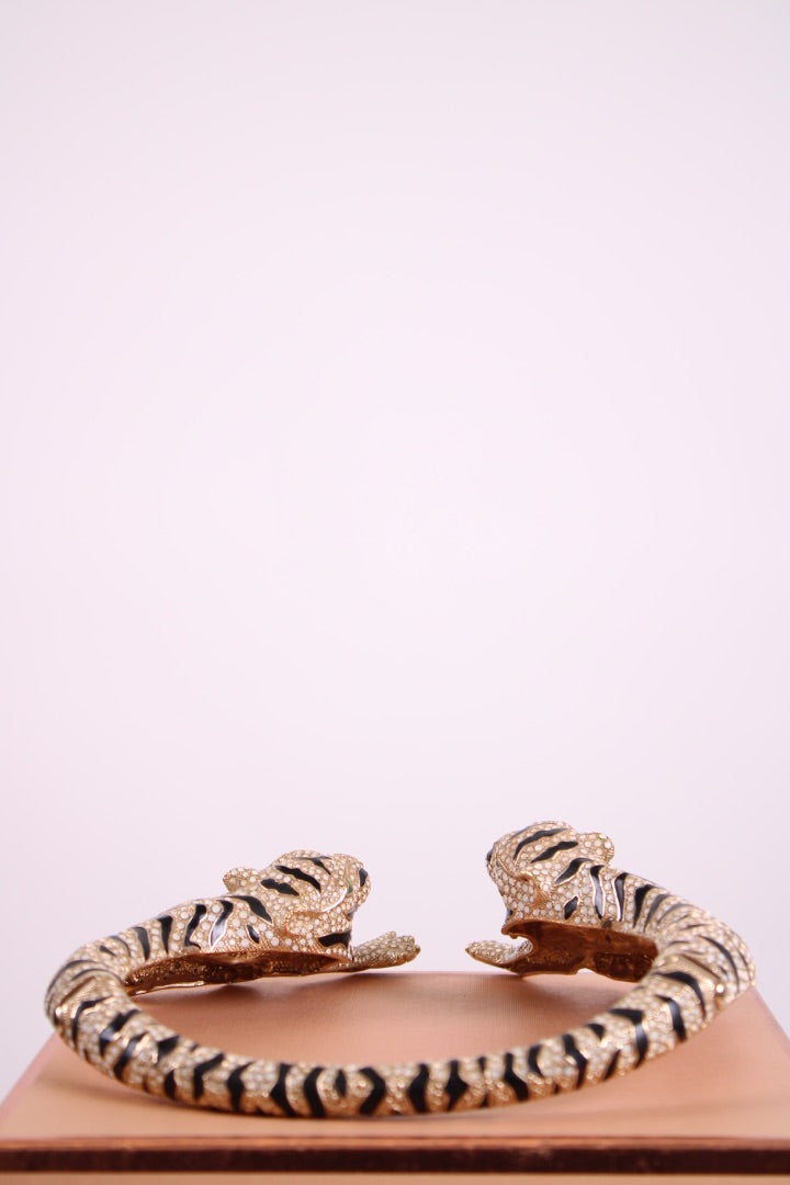 Roberto Cavalli Swarovski Tiger Necklace Gold Plated
