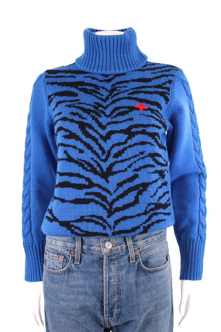 Rossignol X JCC L/S Roll Neck Tiger Jumper Blue/ Black M