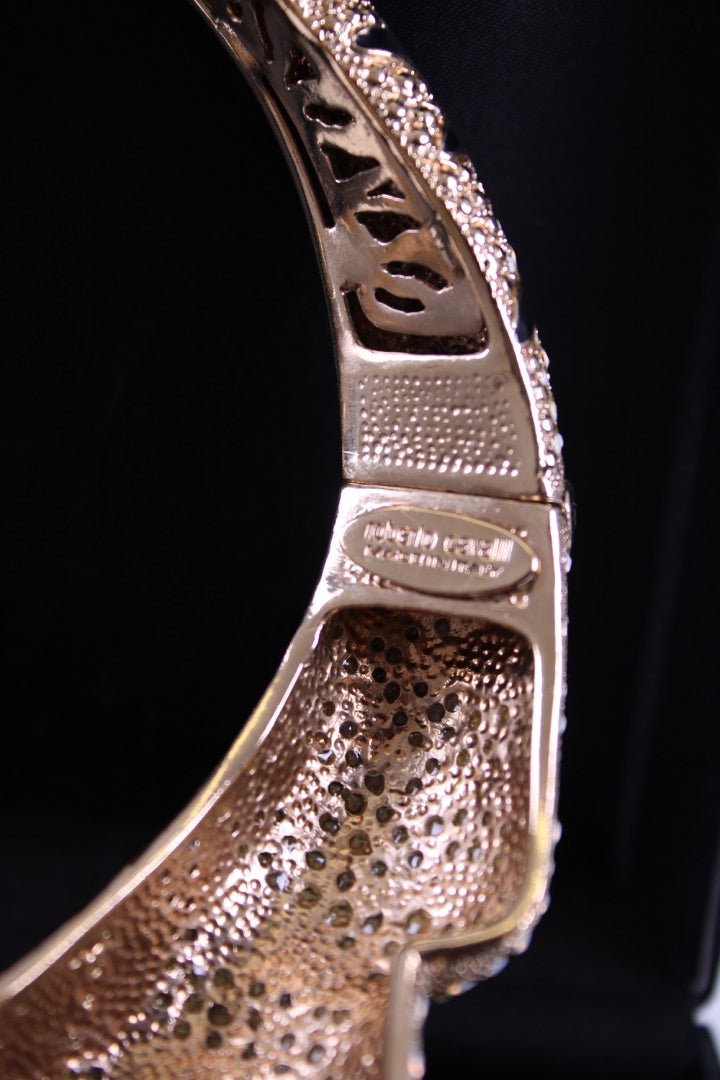 Roberto Cavalli Swarovski Tiger Necklace Gold Plated