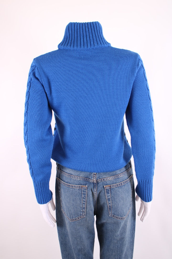 Rossignol X JCC L/S Roll Neck Tiger Jumper Blue/ Black M