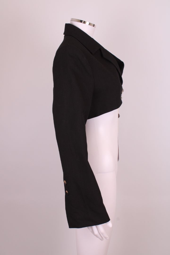 Ganni Cropped Jacket Black 6