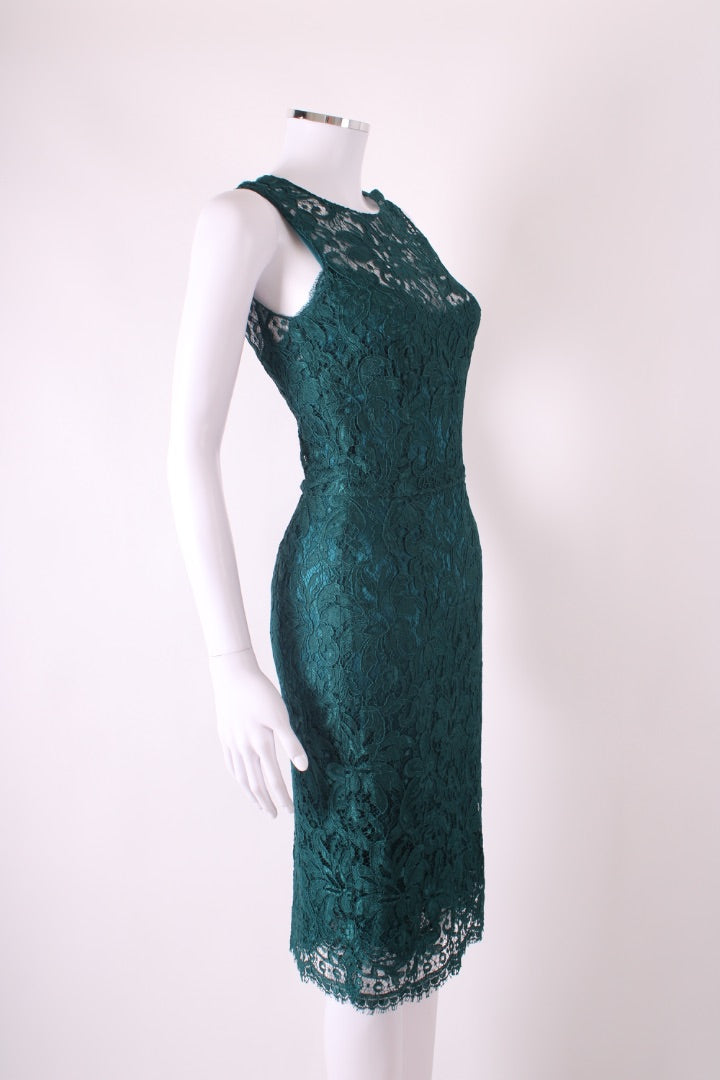 Dolce & Gabbana S/S Floral Lace Dress Green 6