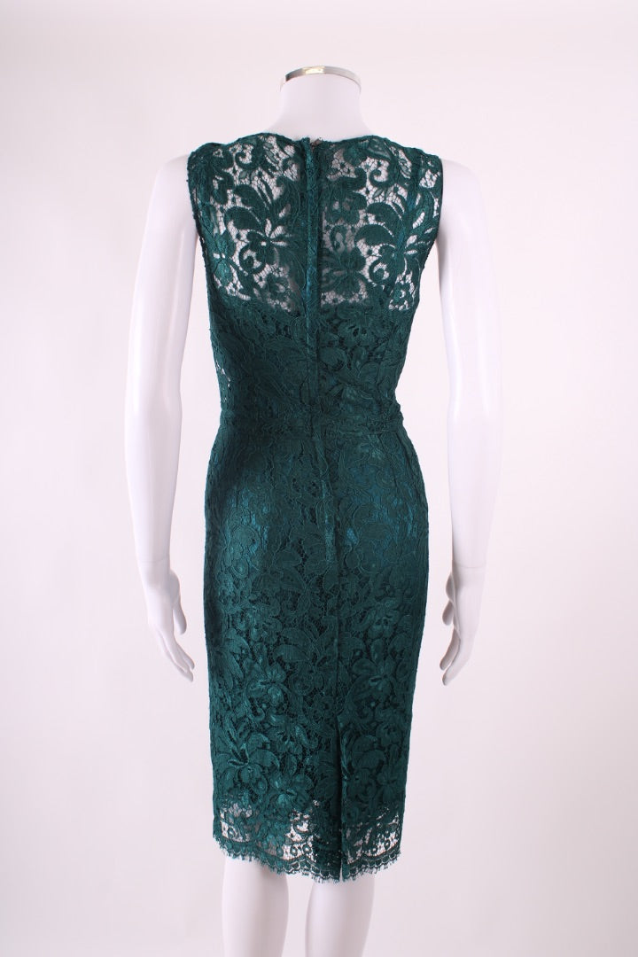 Dolce & Gabbana S/S Floral Lace Dress Green 6