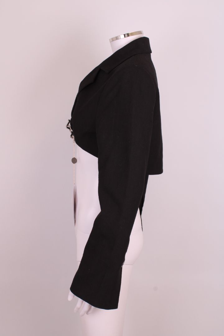 Ganni Cropped Jacket Black 6