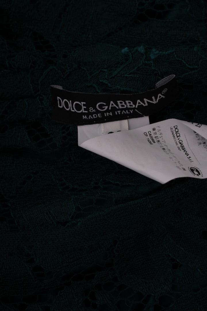 Dolce & Gabbana S/S Floral Lace Dress Green 6