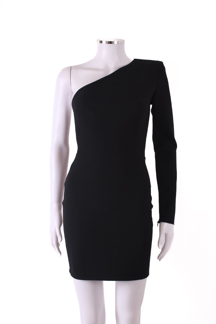 Alex Perry One Sleeve Dress Black 6
