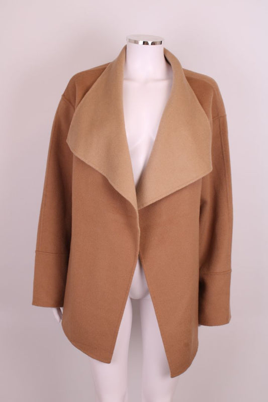Soft Goat Waterfall Jacket Camel S