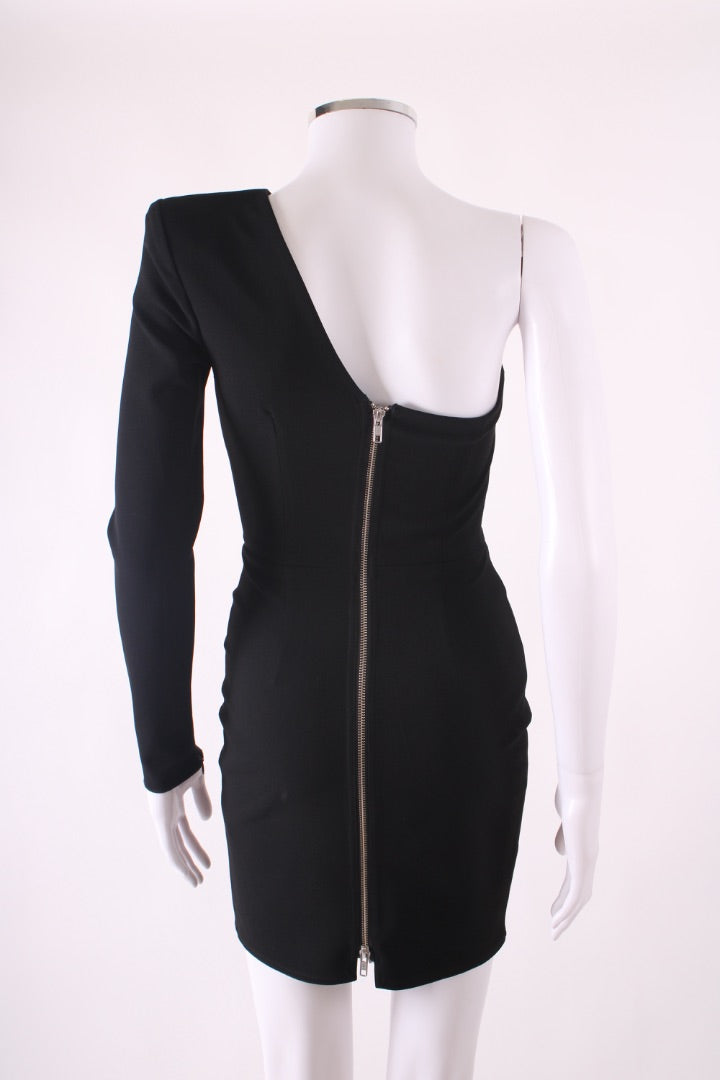 Alex Perry One Sleeve Dress Black 6