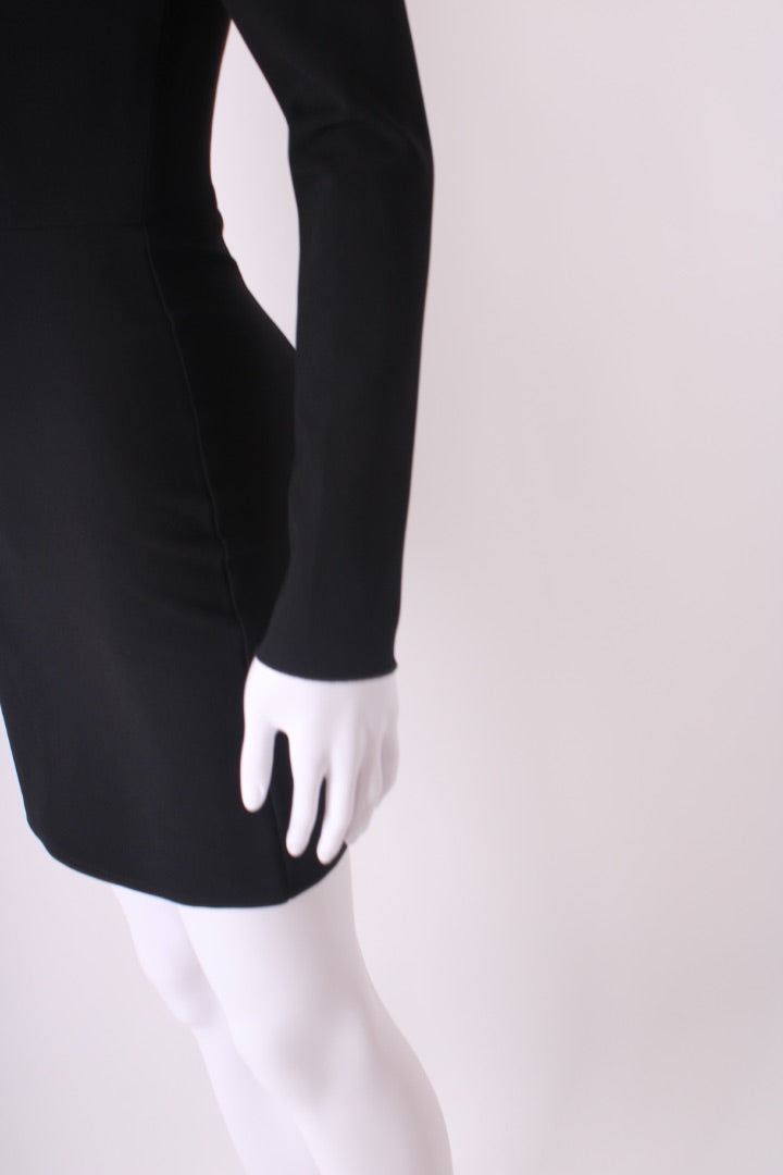 Alex Perry One Sleeve Dress Black 6