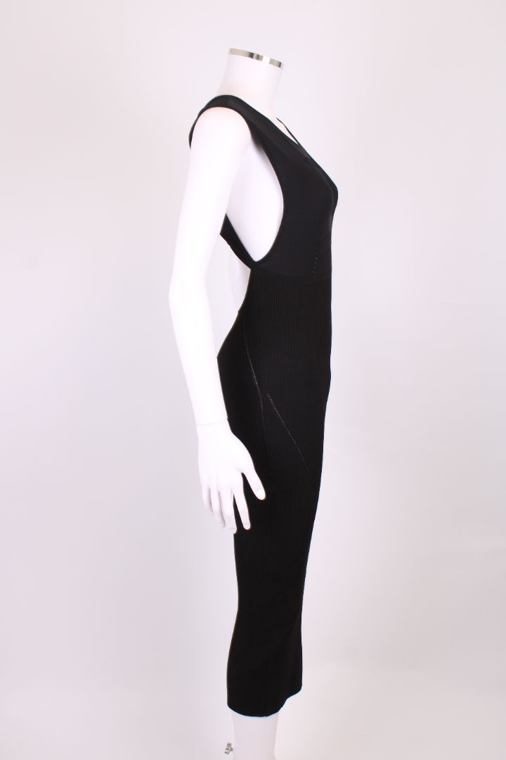 Pinko S/S Rib Knit Dress Black S