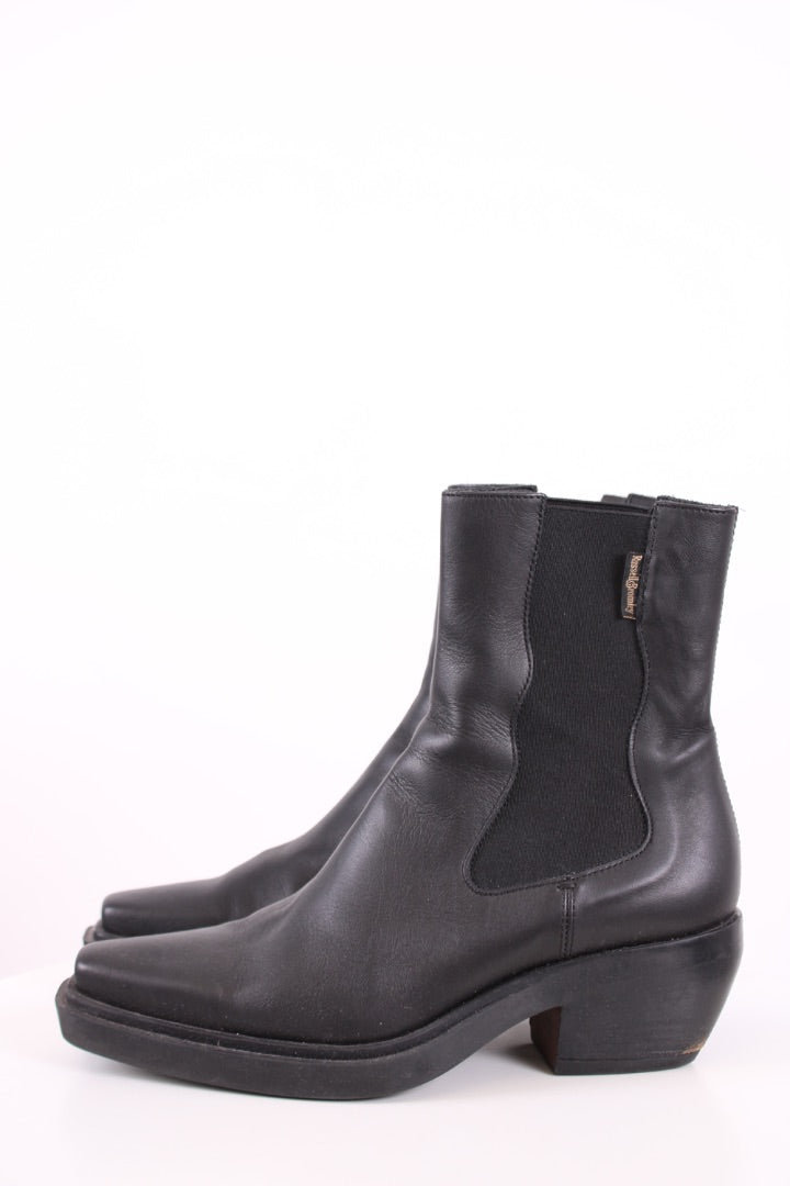 Russell & Bromley Cowboy Ankle Boots Black 39