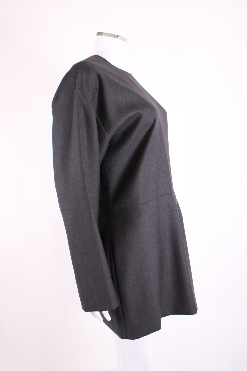 Prada L/S Belt Detail Dress Grey M