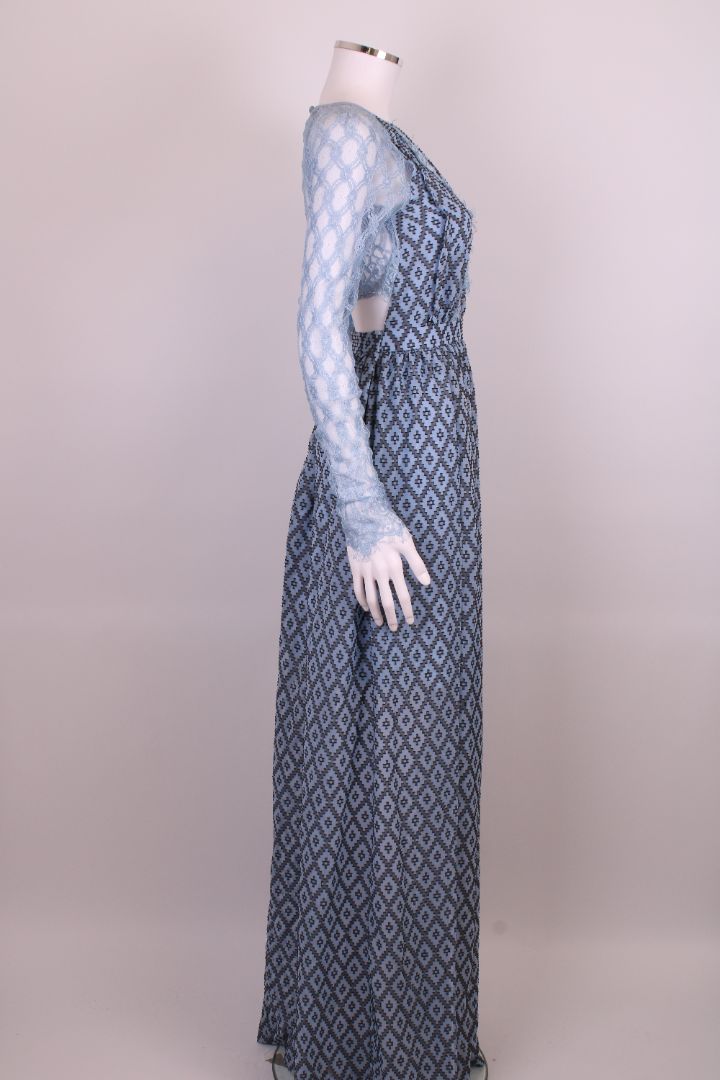 Temperley London L/S Lace Dress Blue 8