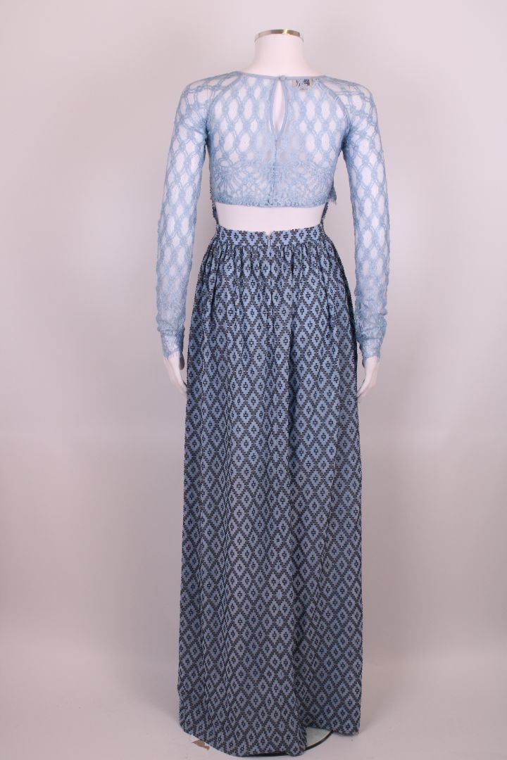 Temperley London L/S Lace Dress Blue 8