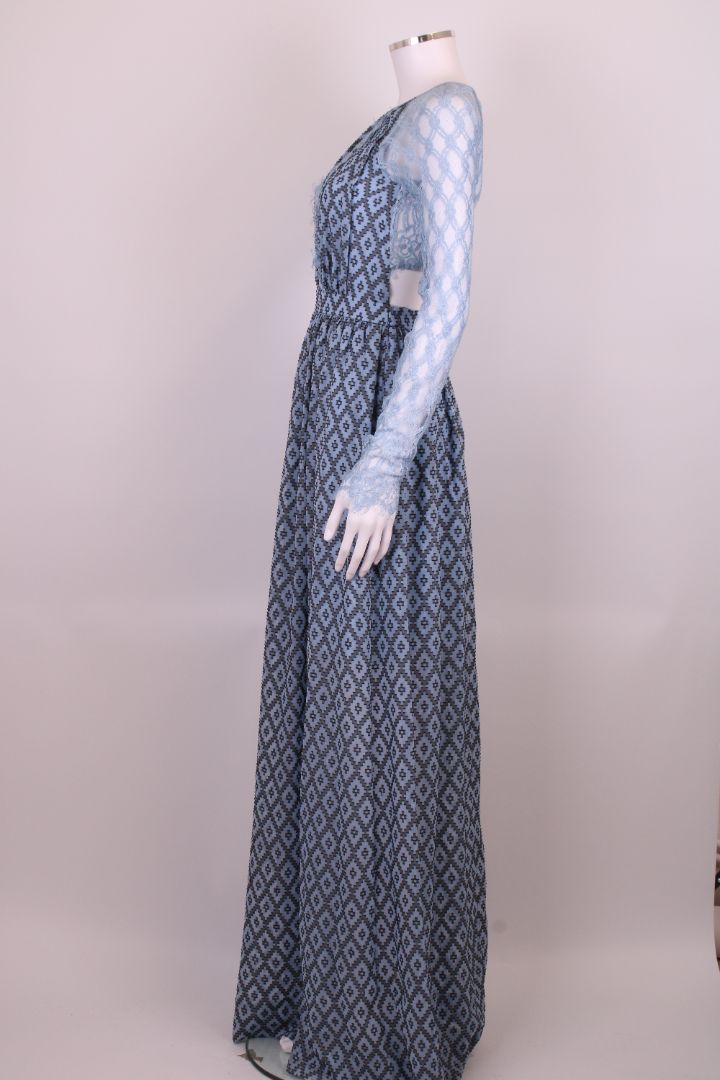 Temperley London L/S Lace Dress Blue 8