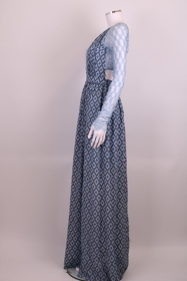 Temperley London L/S Lace Dress Blue 8