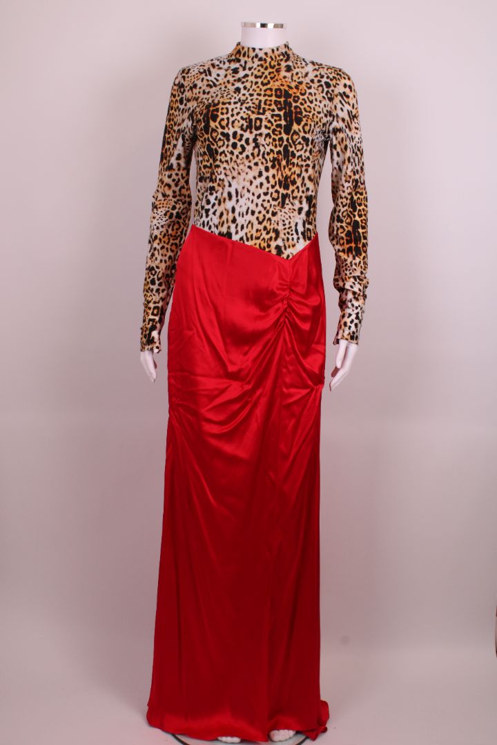 Halpern Dress Leopard/Red 10