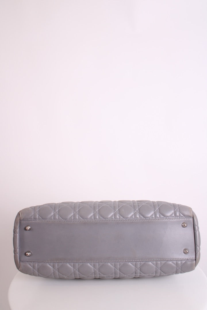 Dior Quilted Tote Bag Grey