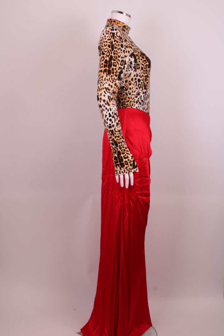Halpern Dress Leopard/Red 10