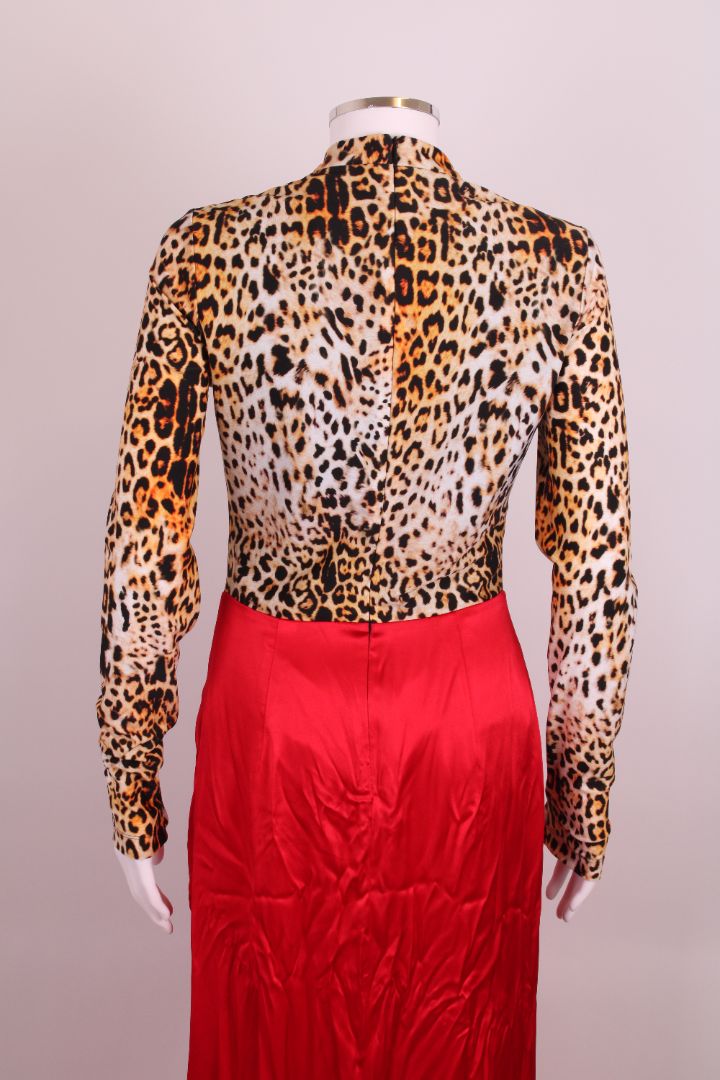 Halpern Dress Leopard/Red 10