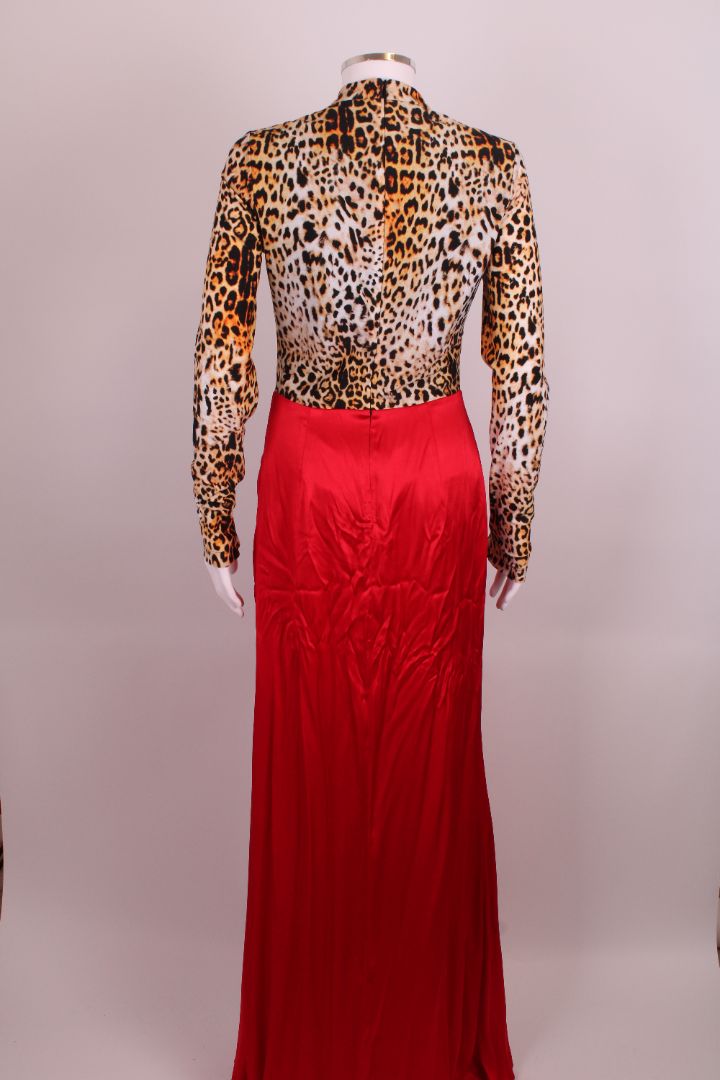 Halpern Dress Leopard/Red 10