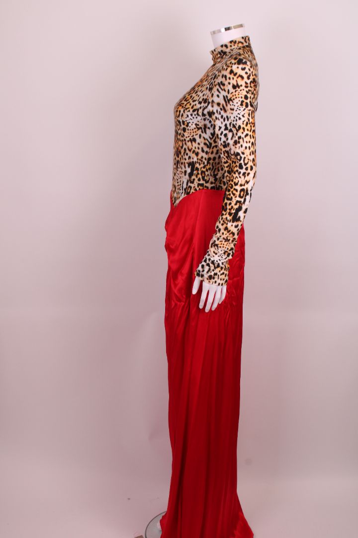 Halpern Dress Leopard/Red 10