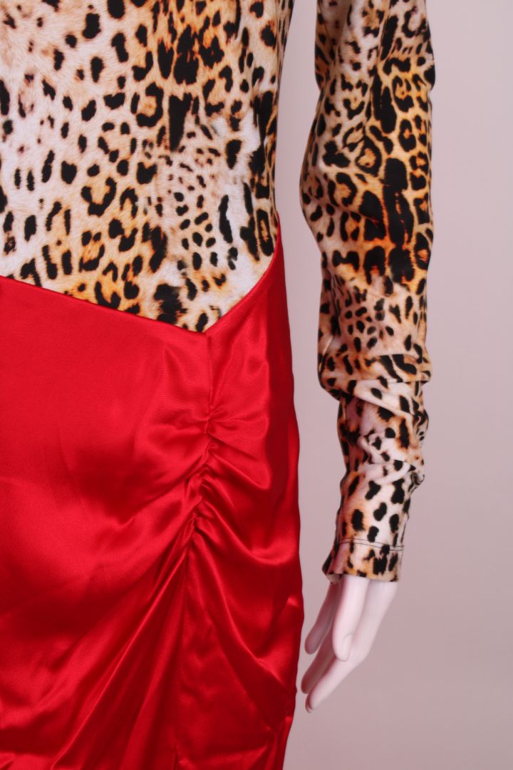 Halpern Dress Leopard/Red 10