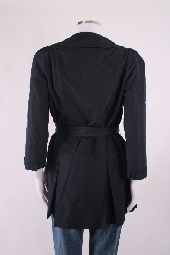 Miu Miu Pleated Trench Coat Black 12